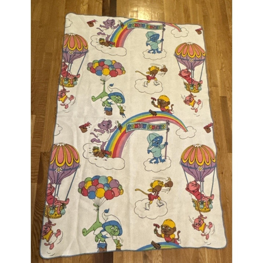 Rainbow Panthers Vintage Acrylic 1980 Rare Blanket‎ Chatham Made in USA
